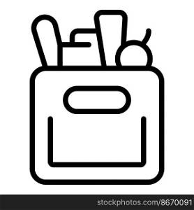 Donation box icon outline vector. Charity event. Donate community. Donation box icon outline vector. Charity event