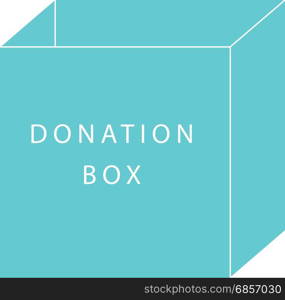 Donation Box Vector. Donate concept of a donation box in simple flat vector style