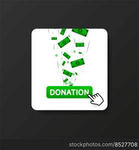 Donation money, great design for any purposes. Doodle collection with donation for concept design. Flat vector cartoon money illustration. Donation money, great design for any purposes. Doodle collection with donation for concept design. Flat vector cartoon money illustration.