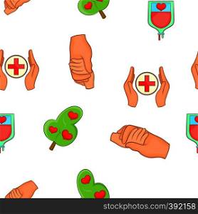 Donations care and love symbols pattern. Cartoon illustration of donations care and love symbols vector pattern for web. Donations care and love symbols pattern