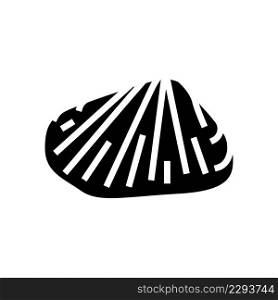 donax clam glyph icon vector. donax clam sign. isolated contour symbol black illustration. donax clam glyph icon vector illustration