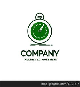 Done, fast, optimization, speed, sport Flat Business Logo template. Creative Green Brand Name Design.