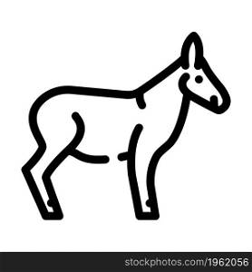 donkey animal line icon vector. donkey animal sign. isolated contour symbol black illustration. donkey animal line icon vector illustration