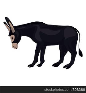 Donkey icon. Cartoon of donkey vector icon for web design isolated on white background. Donkey icon, cartoon style
