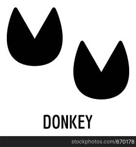 Donkey step icon. Simple illustration of donkey step vector icon for web. Donkey step icon, simple style.