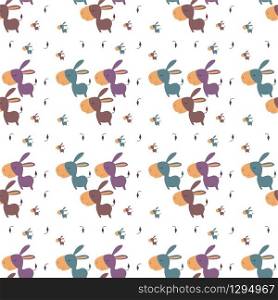 Donkeys pattern, illustration, vector on white background.