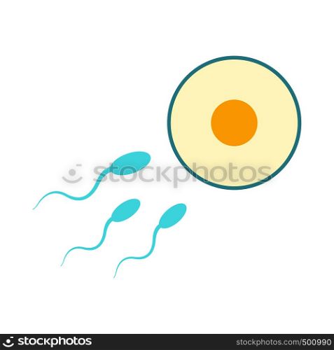 Donor sperm icon in flat style isolated on white background. Donor sperm icon