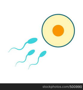 Donor sperm icon in flat style isolated on white background. Donor sperm icon