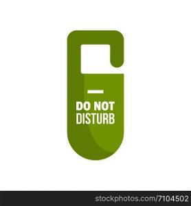 Dont disturb tag icon. Flat illustration of dont disturb tag vector icon for web design. Dont disturb tag icon, flat style