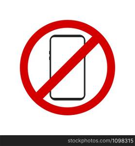 Dont use mobile phone sign. Vector eps10