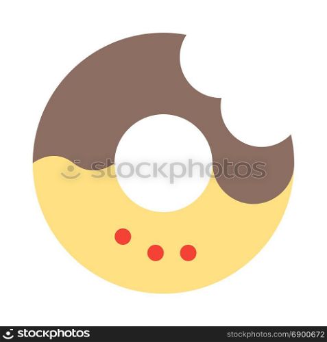 donut bite, icon on isolated background