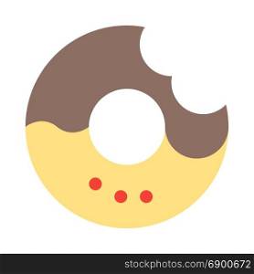 donut bite, icon on isolated background
