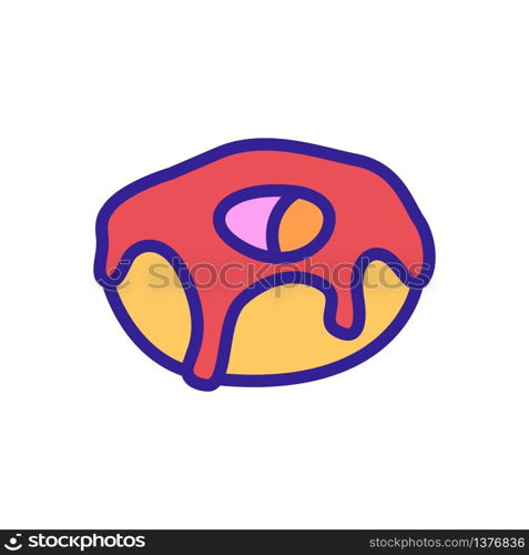 donut box icon vector. donut box sign. color symbol illustration. donut box icon vector outline illustration