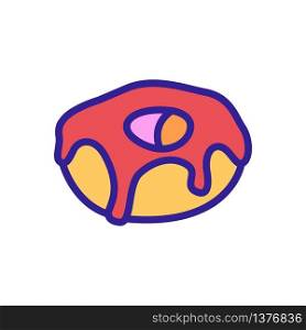 donut box icon vector. donut box sign. color symbol illustration. donut box icon vector outline illustration