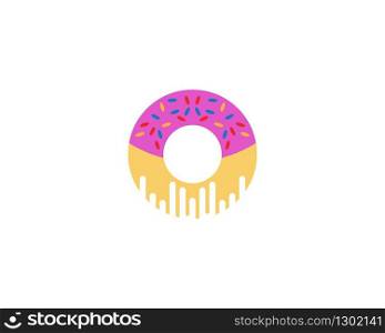 Donut cake logo vector template