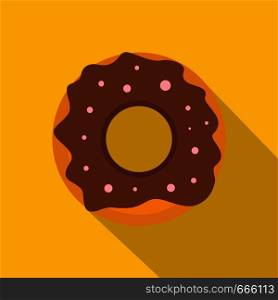 Donut icon. Flat illustration of donut vector icon for web. Donut icon, flat style