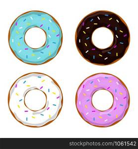 Donut icon isolated on light back. Vector illustration. Donut icon isolated on light back. Vector