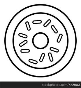 Donut icon. Outline illustration of donut vector icon for web. Donut icon, outline line style