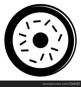 Donut icon. Simple illustration of donut vector icon for web. Donut icon, simple black style