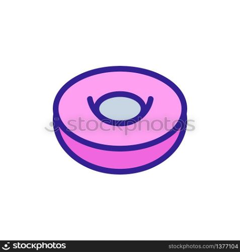 donut icon vector. donut sign. color symbol illustration. donut icon vector outline illustration
