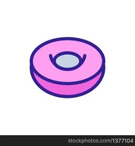donut icon vector. donut sign. color symbol illustration. donut icon vector outline illustration