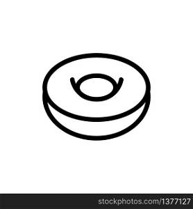 donut icon vector. donut sign. isolated contour symbol illustration. donut icon vector outline illustration