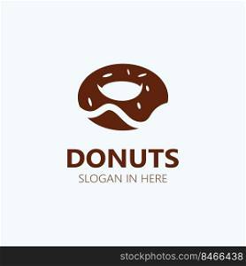 Donut logo image bakery food design, theme business template