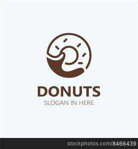 Donut logo image bakery food design, theme business template
