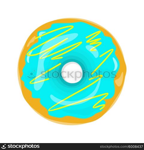 Donut logo. Sweet donuts design flat food. Doughnut, donuts coffee, donut isolated, coffee and cookies, cake bakery, dessert menu, snack pastry, tasty. Donuts shop. Donut icon. Donuts glaze