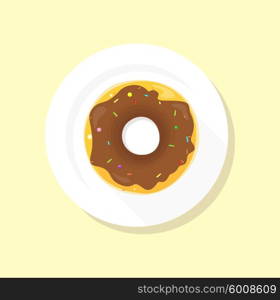 Donut logo. Sweet donuts design flat food. Doughnut, donuts coffee, donut isolated, coffee and cookies, cake bakery, dessert menu, snack pastry, tasty. Donuts shop. Donut icon. Donuts glaze