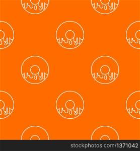 Donut pattern vector orange for any web design best. Donut pattern vector orange
