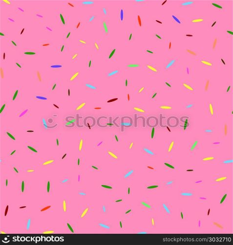 Donut Pink Texture. Glaze and Colored Sprinkles Seamless Pattern. Sweet Donut Pink Texture. Glaze and Colored Sprinkles Seamless Pattern. Donut Pink Texture. Glaze and Colored Sprinkles Seamless Pattern