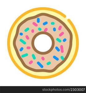 donut sweet food color icon vector. donut sweet food sign. isolated symbol illustration. donut sweet food color icon vector illustration
