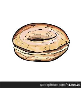 Donut vector. hand draw style  