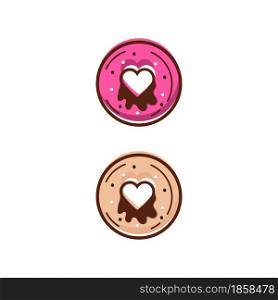Donut Vector icon design illustration Template