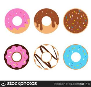 donuts icon on white background. flat style.donuts with sprinkles for your web site design, logo, app, UI. donuts symbol. donuts sign.