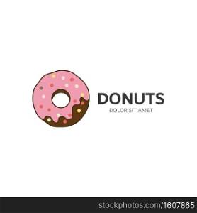 Donuts illustration logo vector template