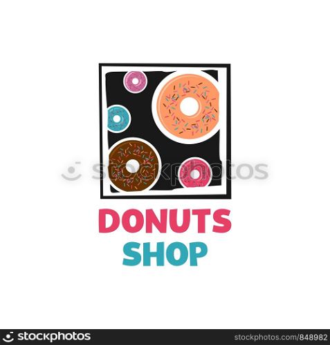 Donuts Logo Template Illustration Design. Vector EPS 10.