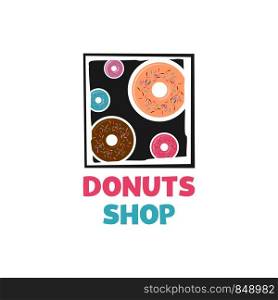 Donuts Logo Template Illustration Design. Vector EPS 10.