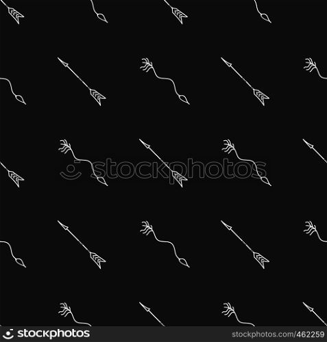 Doodle arrows seamless pattern,hand drawn vector illustration. Doodle arrows seamless pattern