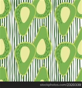 Doodle avocado seamless pattern. Hand drawn botanical backdrop. Design for fabric , textile print, surface, wrapping, cover. Vintage vector illustration. Doodle avocado seamless pattern. Hand drawn botanical backdrop.