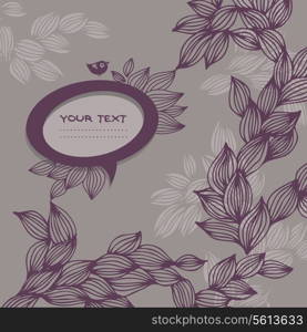 Doodle background with speech bubble frame