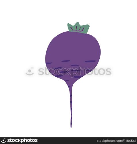 Doodle beetroot isolated on white background. Hand drawn beet vegetable. Vegetarian healthy food. Fresh organic raw food ingredient. Cute vector illustration. Doodle beetroot isolated on white background. Hand drawn beet vegetable.