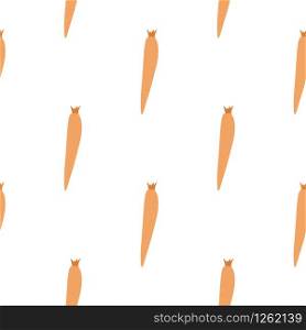 Doodle carrots backdrop. Hand drawn carrot seamless pattern on white background. Botanical wallpaper. Design for fabric, textile print, wrapping paper, kitchen textiles. Vector illustration. Doodle carrots backdrop. Hand drawn carrot seamless pattern on white background.