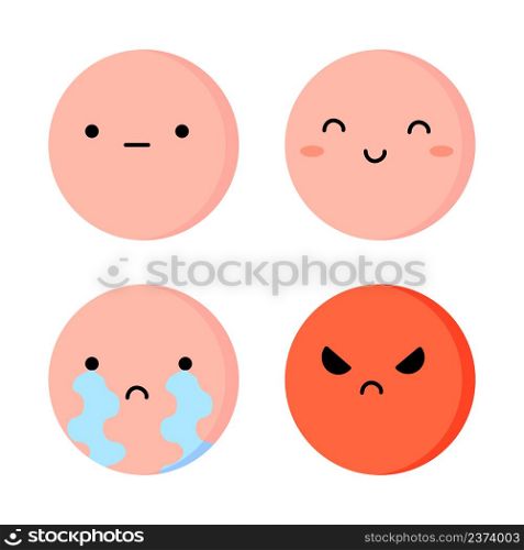 Doodle different cartoon emoticons. Love concept. Happy face. Sad face. Vector illustration. stock image. EPS 10. . Doodle different cartoon emoticons. Love concept. Happy face. Sad face. Vector illustration. stock image.