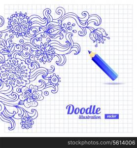 Doodle floral design