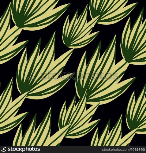 Doodle leaves seamless pattern. Hand drawn leaf fabric textile design. Trendy backdrop for book covers, wallpapers, design, graphic art, wrapping paper. Vector illustration. Doodle leaves seamless pattern. Hand drawn leaf fabric textile design.