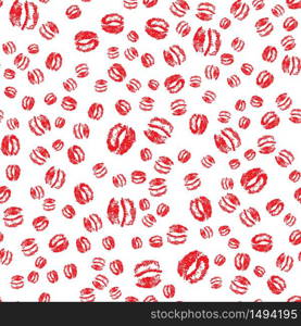 Doodle love heart Valentines Day seamless pattern. Textile wrapping holiday design. Wedding romantic sketch background.
