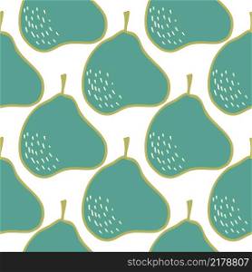 Doodle pear seamless pattern. Hand drawn botanical backdrop. Creative design for fabric , textile print, surface, wrapping, cover. Vintage vector illustration. Doodle pear seamless pattern. Hand drawn botanical backdrop.