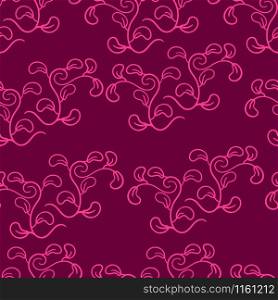 doodle pink natural seamless pattern